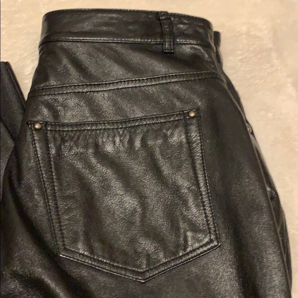 Wilsons Leather Black Straight Leg Pants - Picture 2 of 12